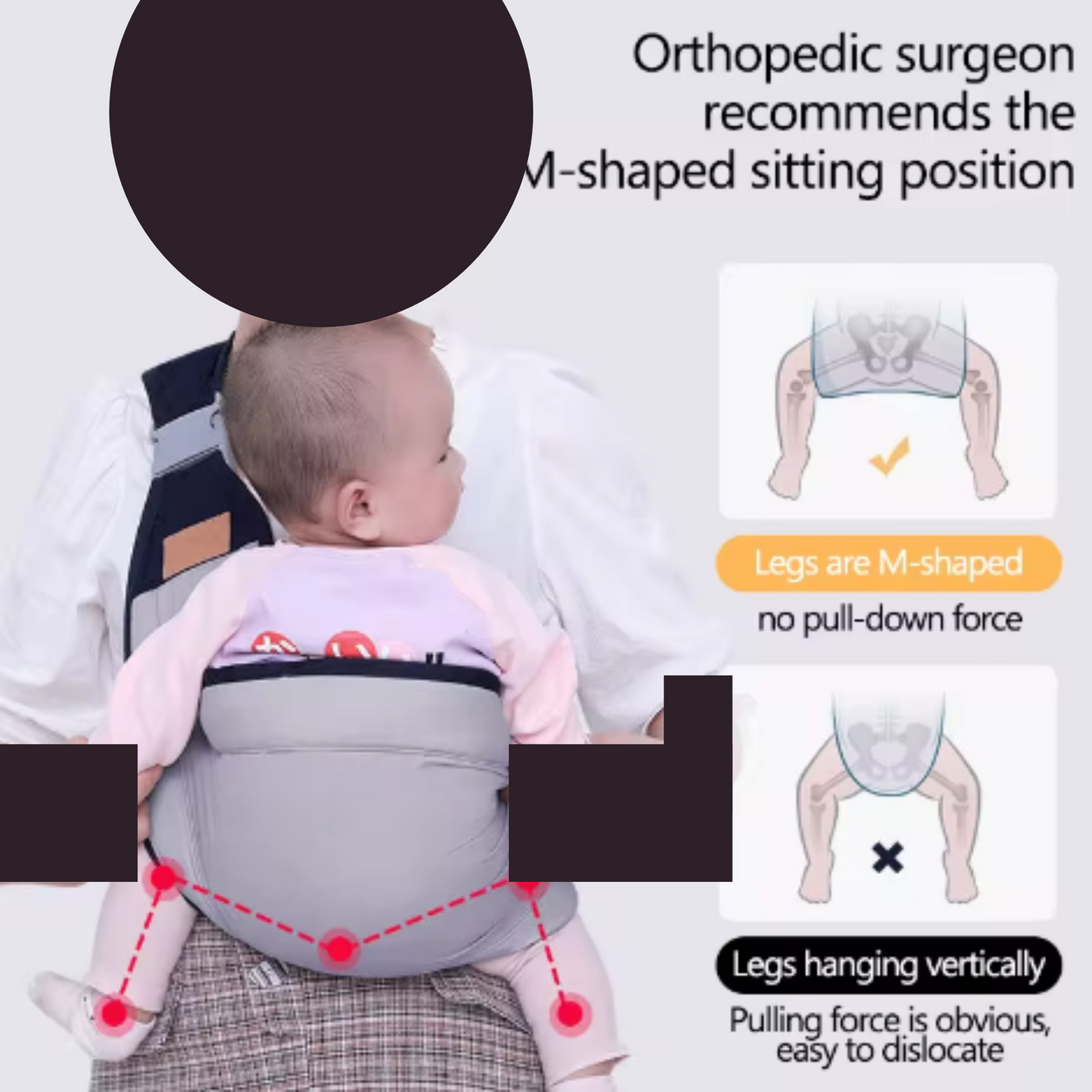 Baby sling baby carrier newborn ergonomic design