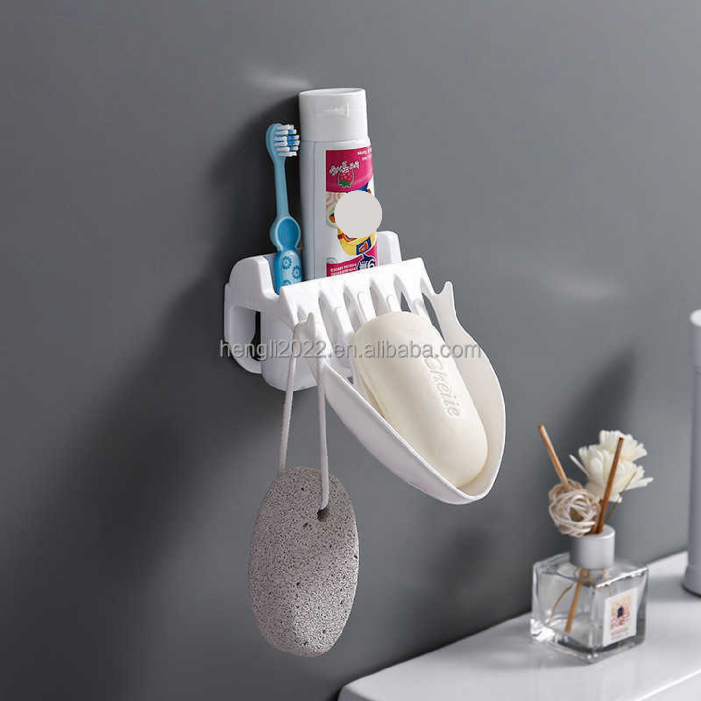 Leaf Shape Self-Draining Soap Dish Holder – 2 Pcs Set