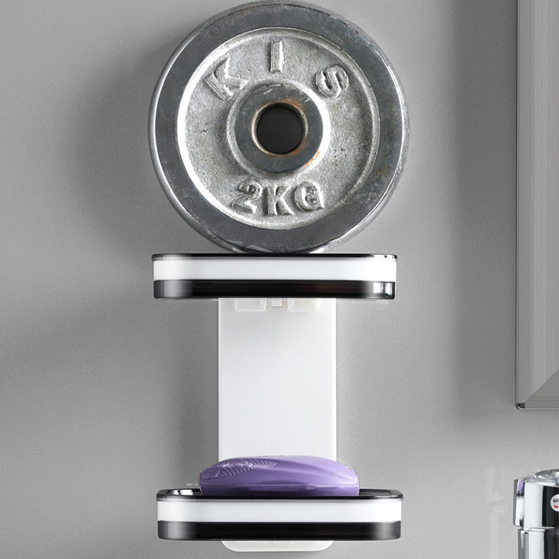Wall-Mounted Black 2-Layer Soap Dish