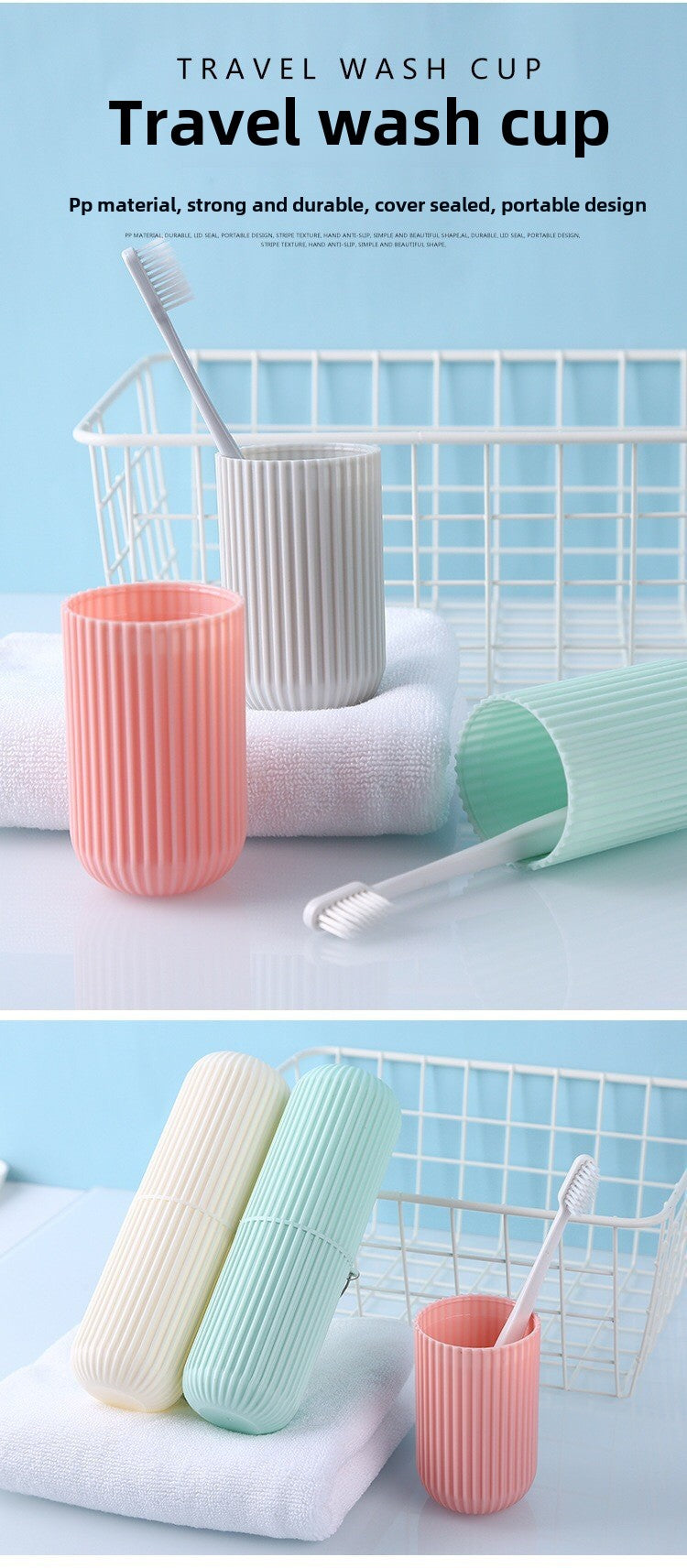 Portable Toothbrush & Toothpaste Travel Case
