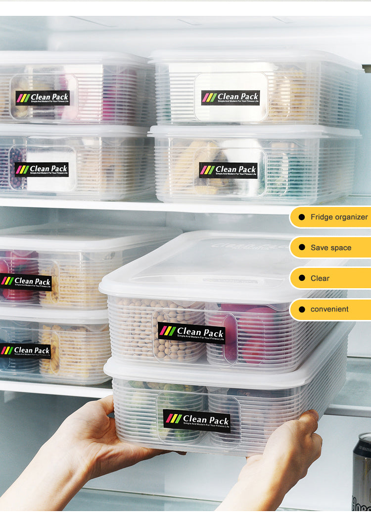 6 Grid Fridge Organizer Vegetable & Fruit Storage Box