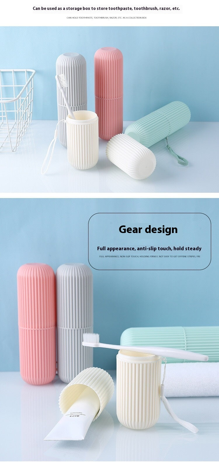 Portable Toothbrush & Toothpaste Travel Case