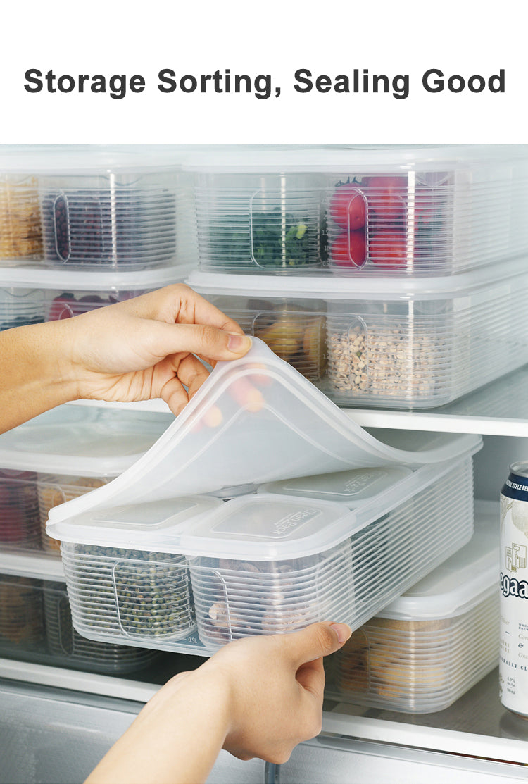 6 Grid Fridge Organizer Vegetable & Fruit Storage Box