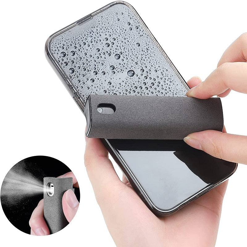 All-in-One Portable 2-in-1 Screen Cleaner Spray with Microfiber Cloth