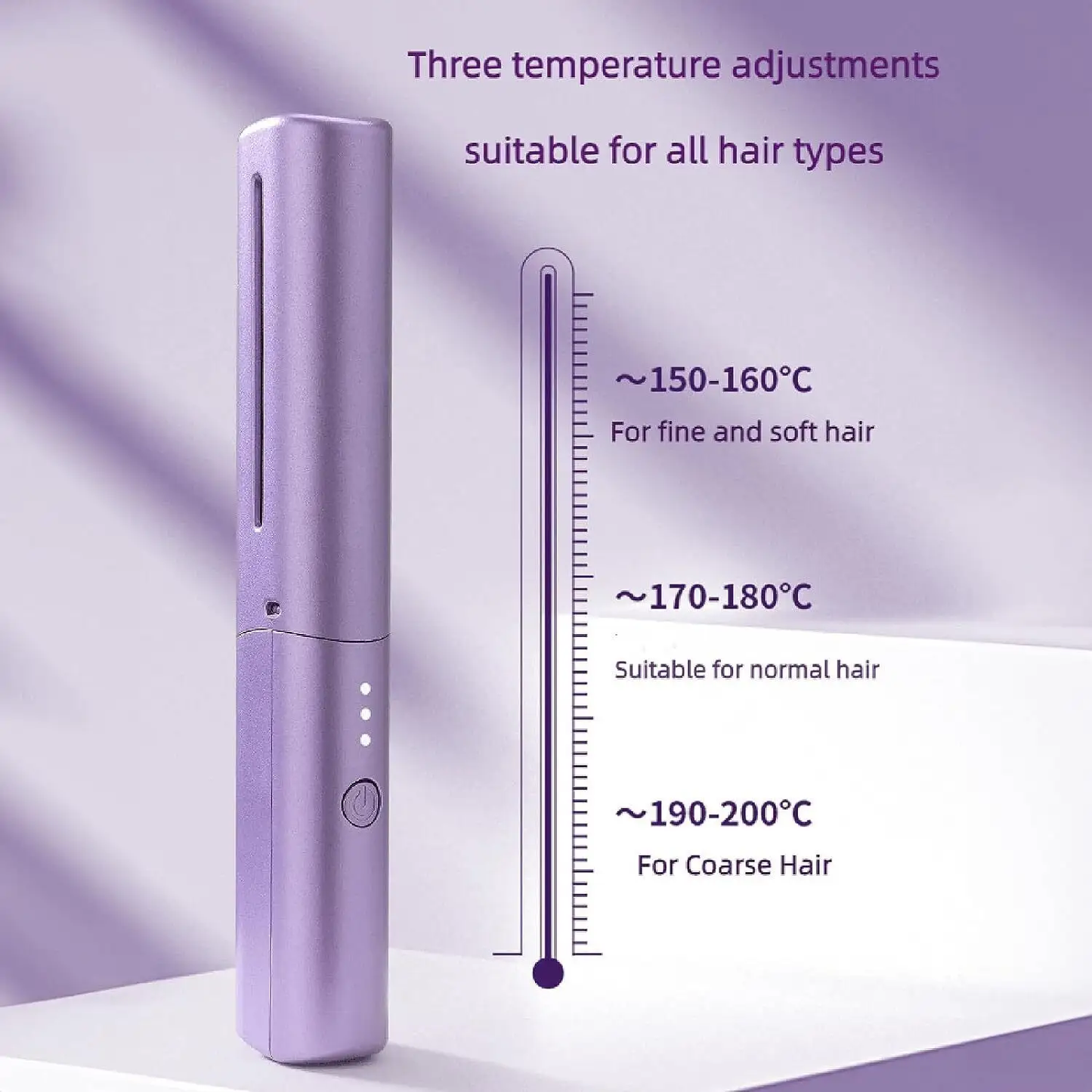 Portable Mini USB Hair Straightener Comb – 2-in-1 Wireless Rechargeable