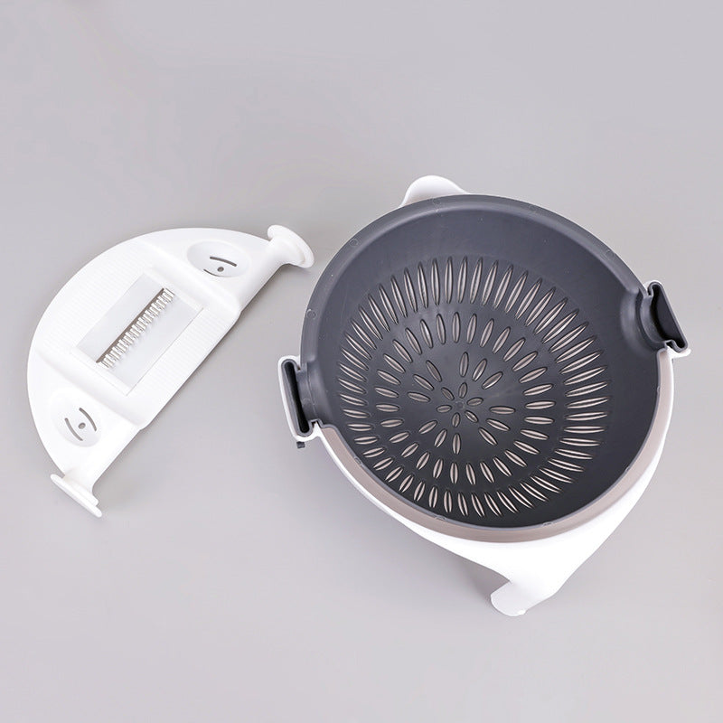 Rotatable Vegetable Cutter with Drain Basket