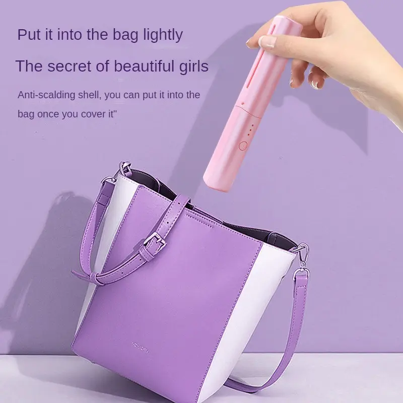 Portable Mini USB Hair Straightener Comb – 2-in-1 Wireless Rechargeable