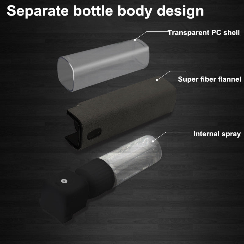 All-in-One Portable 2-in-1 Screen Cleaner Spray with Microfiber Cloth