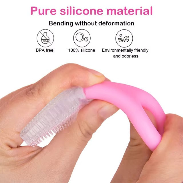 Pack of 3 Silicone Baby Toothbrush for Healthy Teeth & Gentle Oral Care