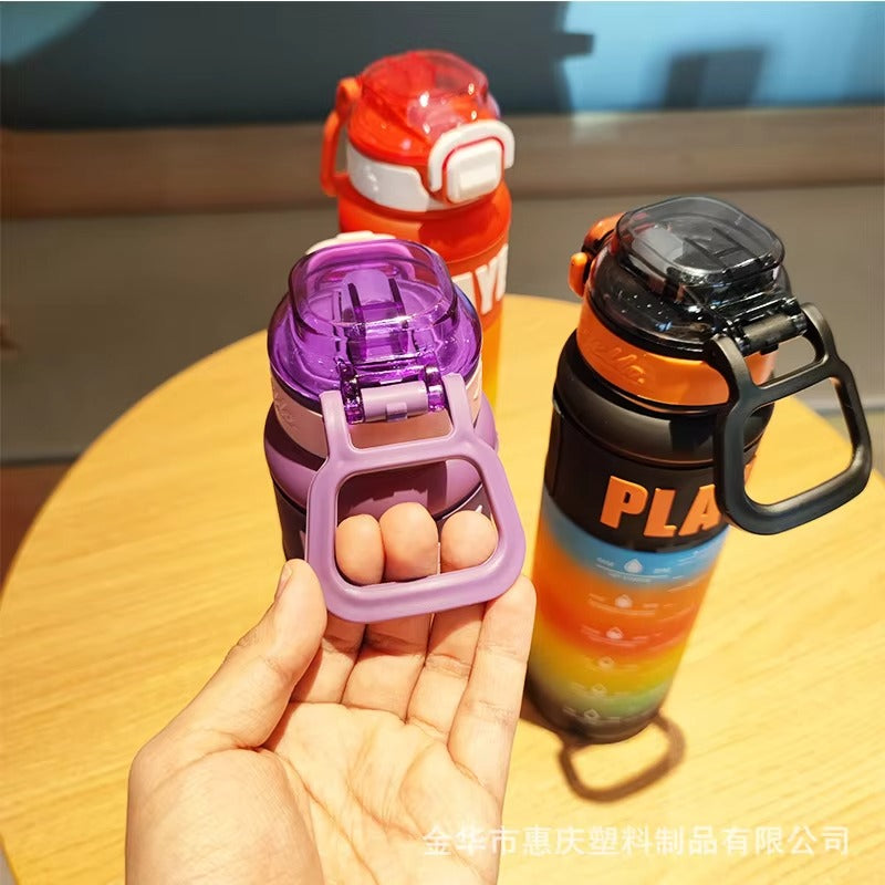 Play Hard 1000ML Gradient Matte Sports Water Bottle