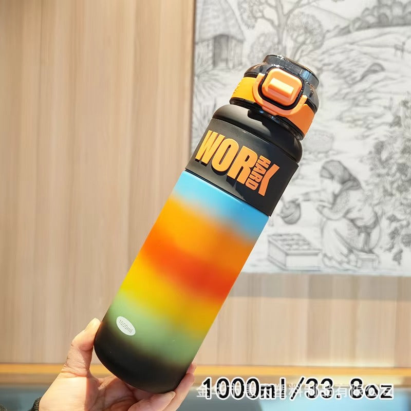 Play Hard 1000ML Gradient Matte Sports Water Bottle