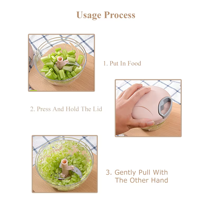 Eotia 5 Blade Manual Vegetable Chopper – 900ML