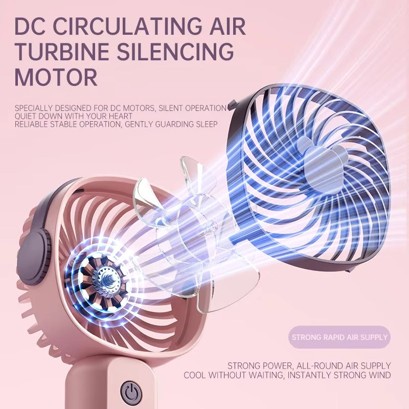 Mini Portable Fans Handheld USB Rechargeable Fan