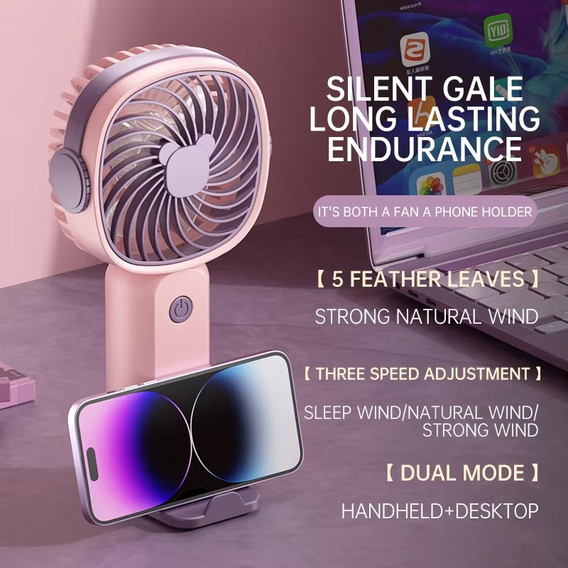 Mini Portable Fans Handheld USB Rechargeable Fan