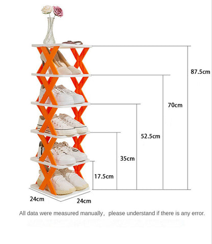 5-Layer Foldable X Shape Shoe Rack