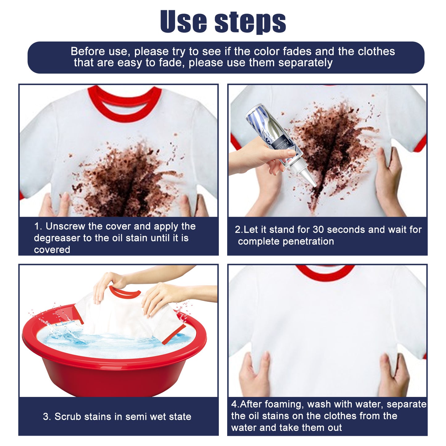 Powerful Oil Stain Remover for Clothes