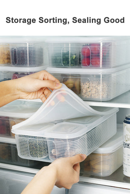 6 Grid Fridge Organizer Vegetable & Fruit Storage Box