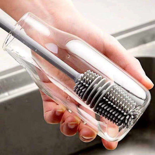 Silicone Bottle Cleaning Brush with Long Handle