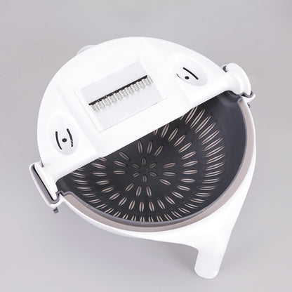 Rotatable Vegetable Cutter with Drain Basket