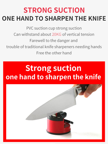 Premium Kitchen Knife Sharpener with Suction Pad