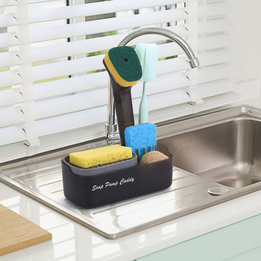 2-in-1 Soap Pump Dispenser with Sink Caddy Organizer