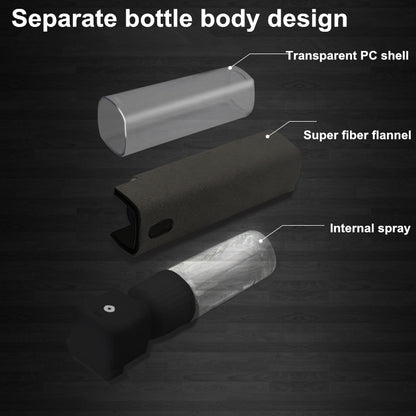All-in-One Portable 2-in-1 Screen Cleaner Spray with Microfiber Cloth