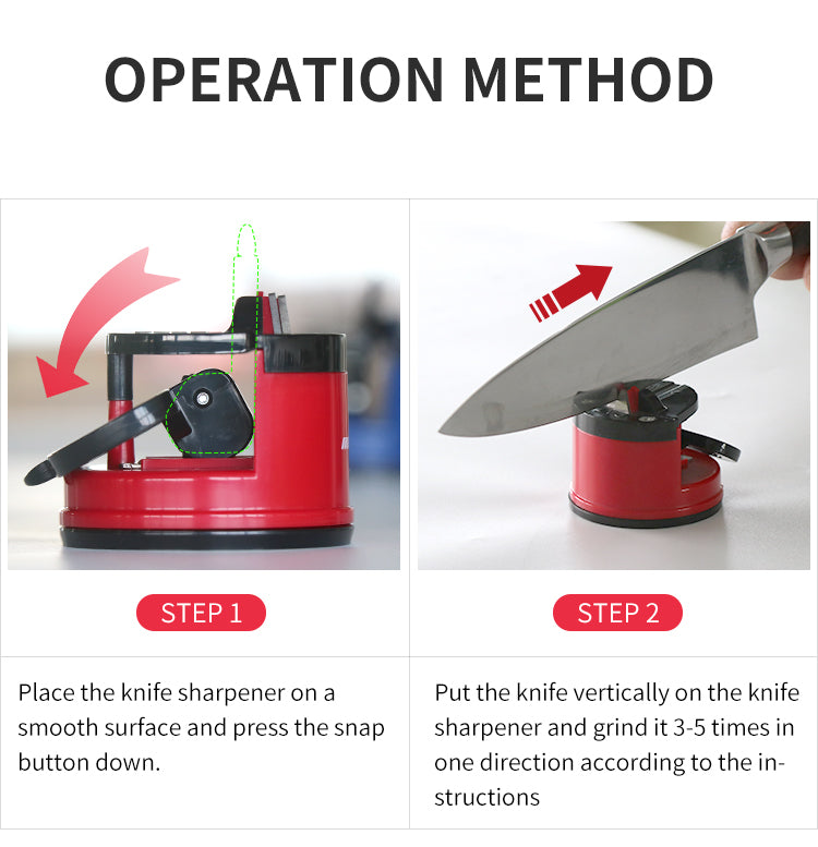 Premium Kitchen Knife Sharpener with Suction Pad