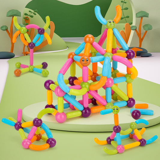 Magnetic 3D Kids Blocks Toy Set – 3D Magnetic Sticks and Balls