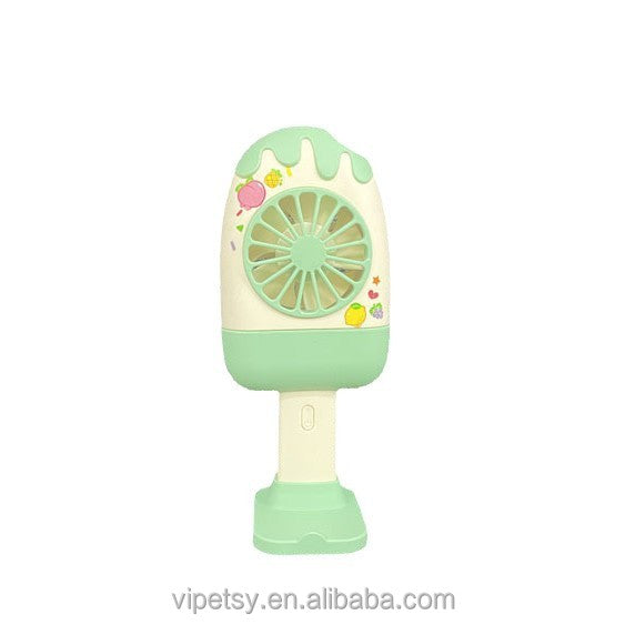 3 Speed Rechargeable Ice Cream Mini Hand Fan
