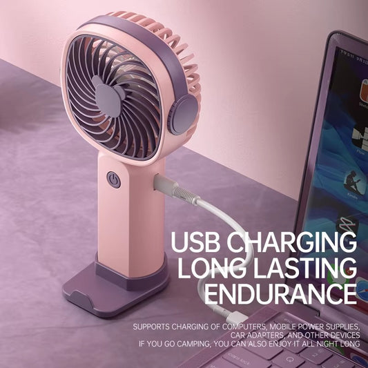 Mini Portable Fans Handheld USB Rechargeable Fan