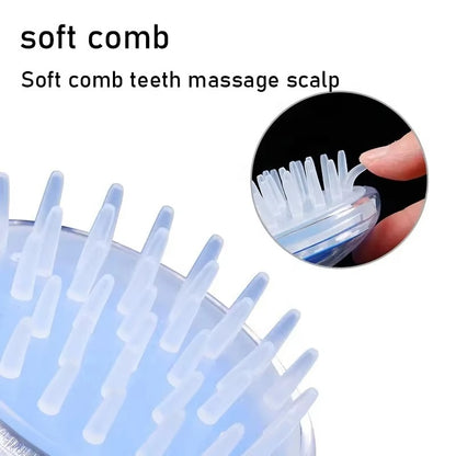 Soft Silicone Scalp Massager & Hair Shampoo Brush for Hair Growth & Dandruff Relief