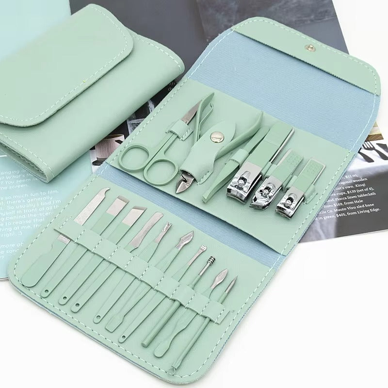 16 PCS Manicure & Pedicure Grooming Kit