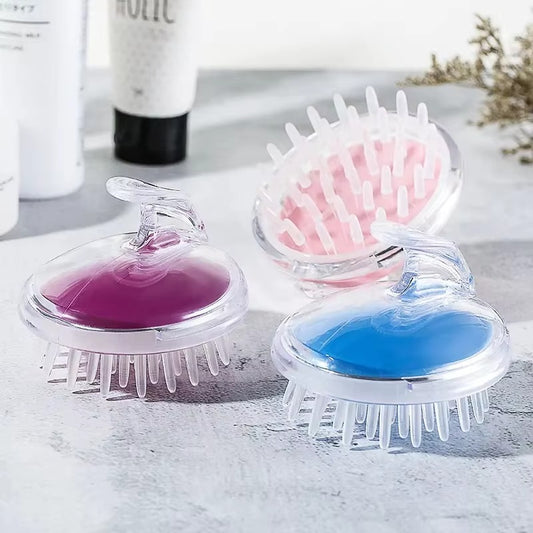 Soft Silicone Scalp Massager & Hair Shampoo Brush for Hair Growth & Dandruff Relief