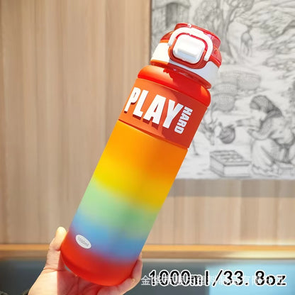 Play Hard 1000ML Gradient Matte Sports Water Bottle